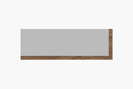 Hanah Home Espejo Flotal-e Blanco y Nogal 40x120x2.2 cm MDF Ecológico Montaje Pared